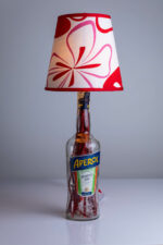 Handcrafted Aperol bottle lamp – side view