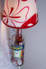 Handcrafted Aperol bottle lamp – full product view