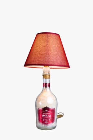 Handcrafted Bolle bottle lamp – upcycled Bolle water bottle with Edison bulb