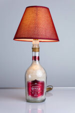Handcrafted Bolle bottle lamp – side view