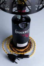 Handcrafted Brockmans bottle lamp – ambient dark atmosphere
