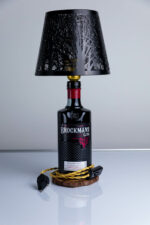 Handcrafted Brockmans bottle lamp – full product view