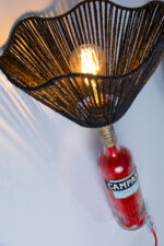 Handcrafted Campari bottle lamp – ambient light effect