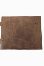 brown vintage leather cord organizer