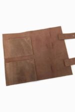 brown dark leather cord organizer