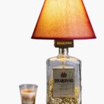 Handcrafted Disaronno bottle lamp – upcycled iconic Disaronno bottle with Edison bulb