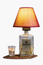Handcrafted Disaronno bottle lamp – upcycled iconic Disaronno bottle with Edison bulb