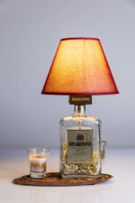 Handcrafted Disaronno bottle lamp – full product view