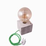 Edison table lamp concrete desk lamp – handcrafted concrete base