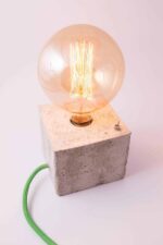 Edison table lamp concrete desk lamp – side view