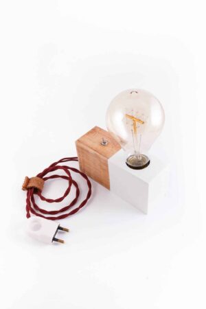 Edison table lamp wood desk lamp – handcrafted wooden base