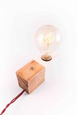 Edison table lamp wood desk lamp – side view