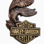 Harley Davidson Panoply – wooden eagle sculpture front view
