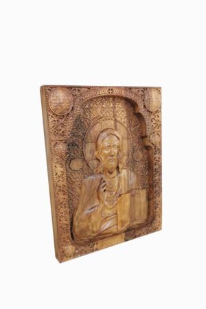 Jesus Christ – hand-carved wood icon