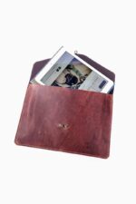 black leather laptop case