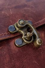 brown light leather laptop case