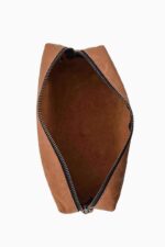 brown dark leather pencil case