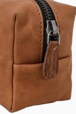 brown leather pencil case