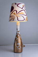 Handcrafted Poretti bottle lamp – full product view