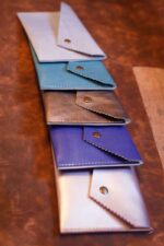 brown vintage leather purse envelope
