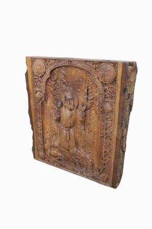 Saint Seraphim of Sarov – hand-carved wood icon