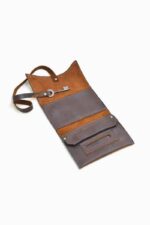 Classic leather tobacco pouch detail genuine leather