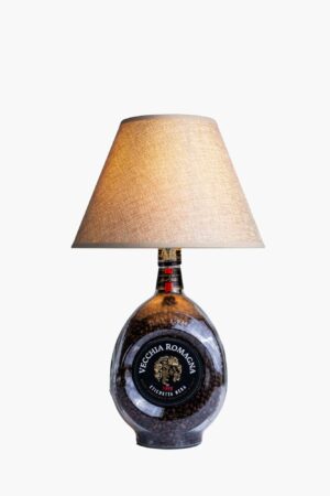 Handcrafted Vecchia Romagna bottle lamp – upcycled brandy bottle with Edison bulb