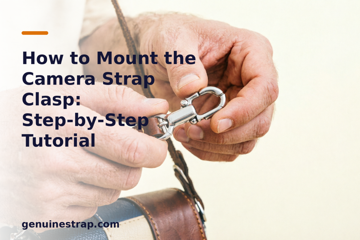 Tutorial mounting the clasp on a GenuineStrap leather camera strap