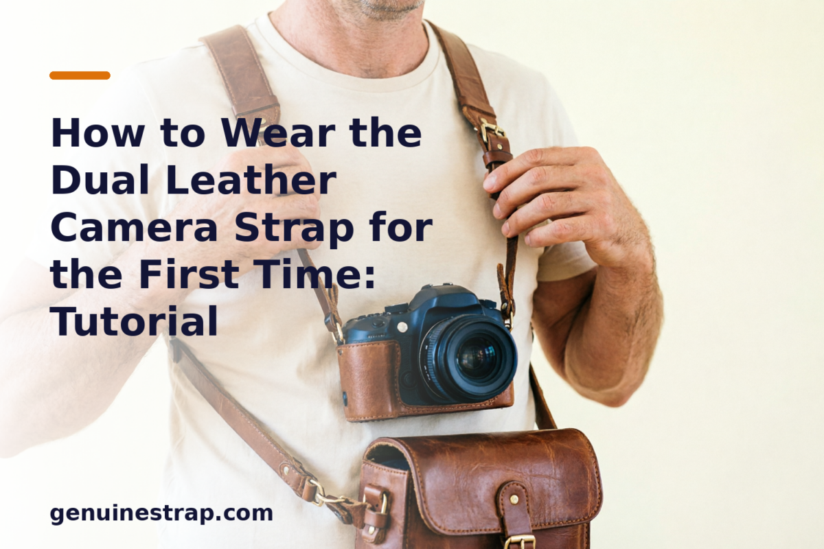 Tutorial first use of GenuineStrap dual leather camera strap