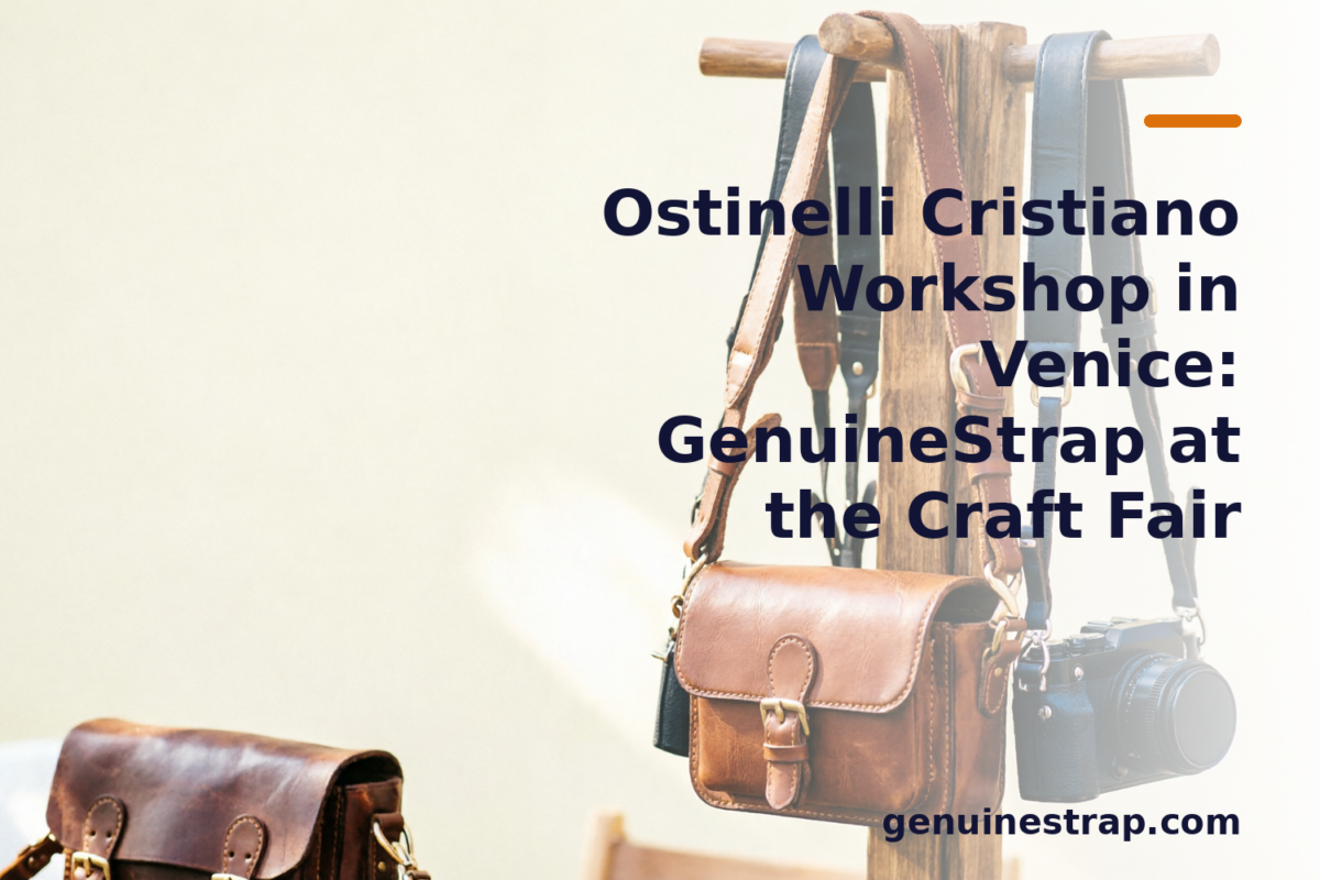 GenuineStrap booth at Ostinelli Cristiano workshop in Venice with leather straps