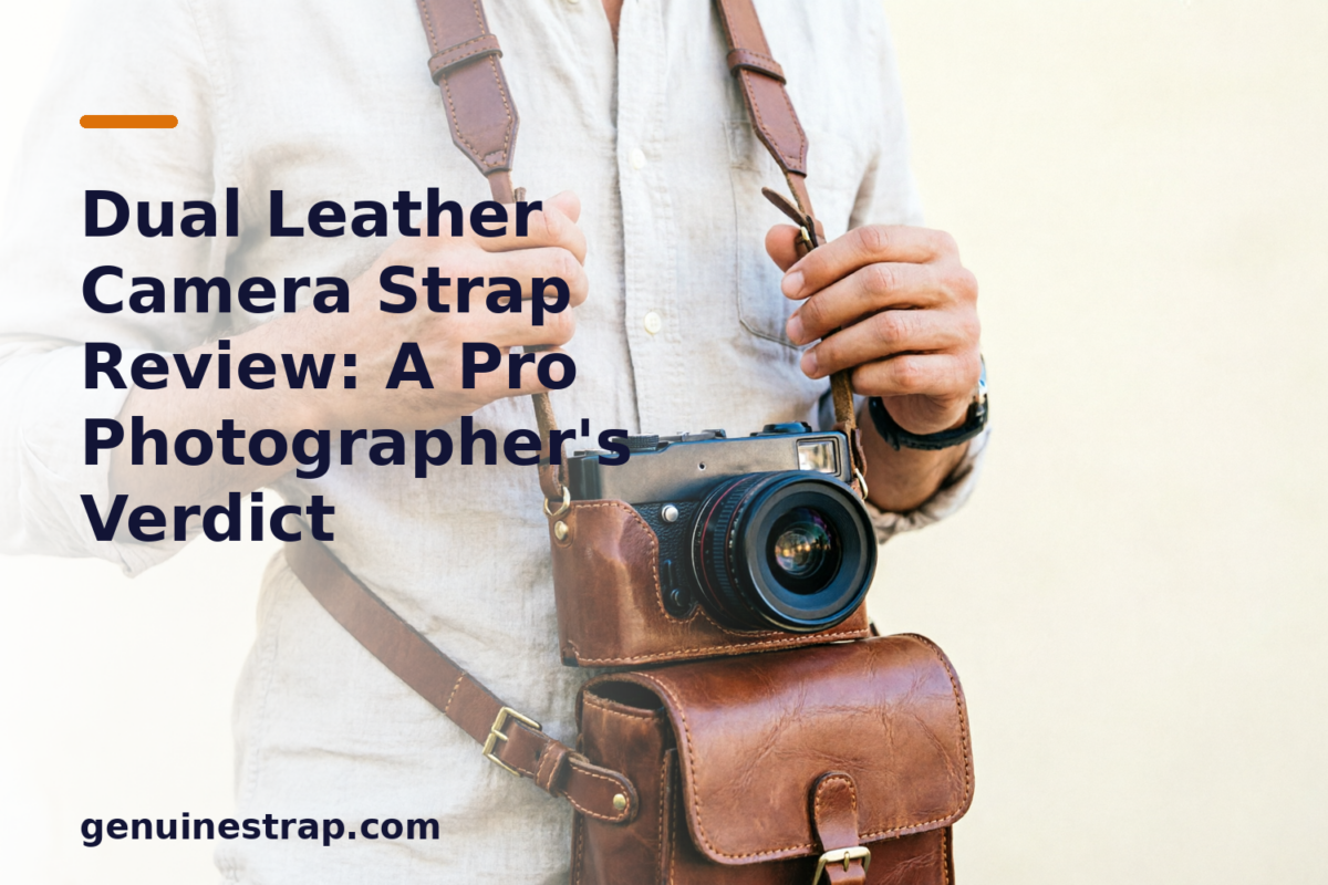 Review of GenuineStrap dual leather camera strap by professional photographer